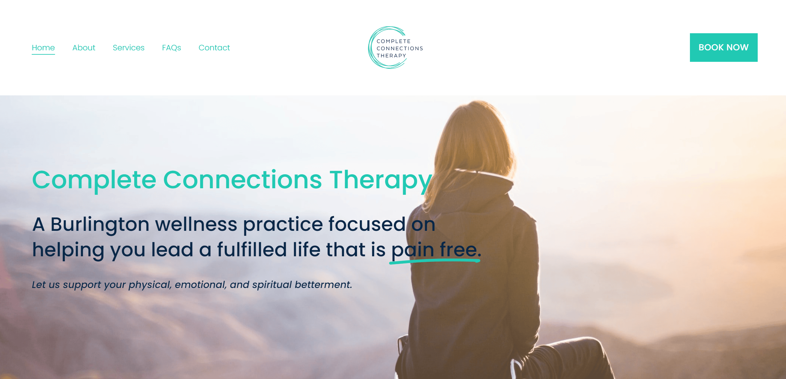 Home page of Complete Connections Therapy.