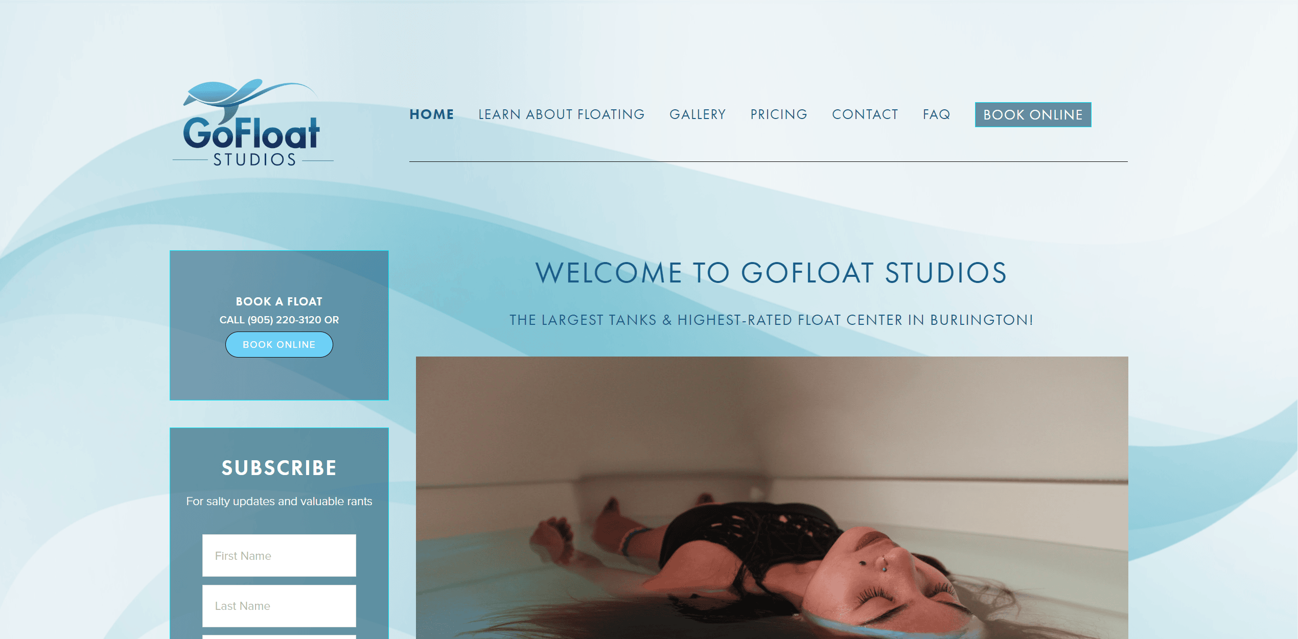 Home page of GoFloat Studios.