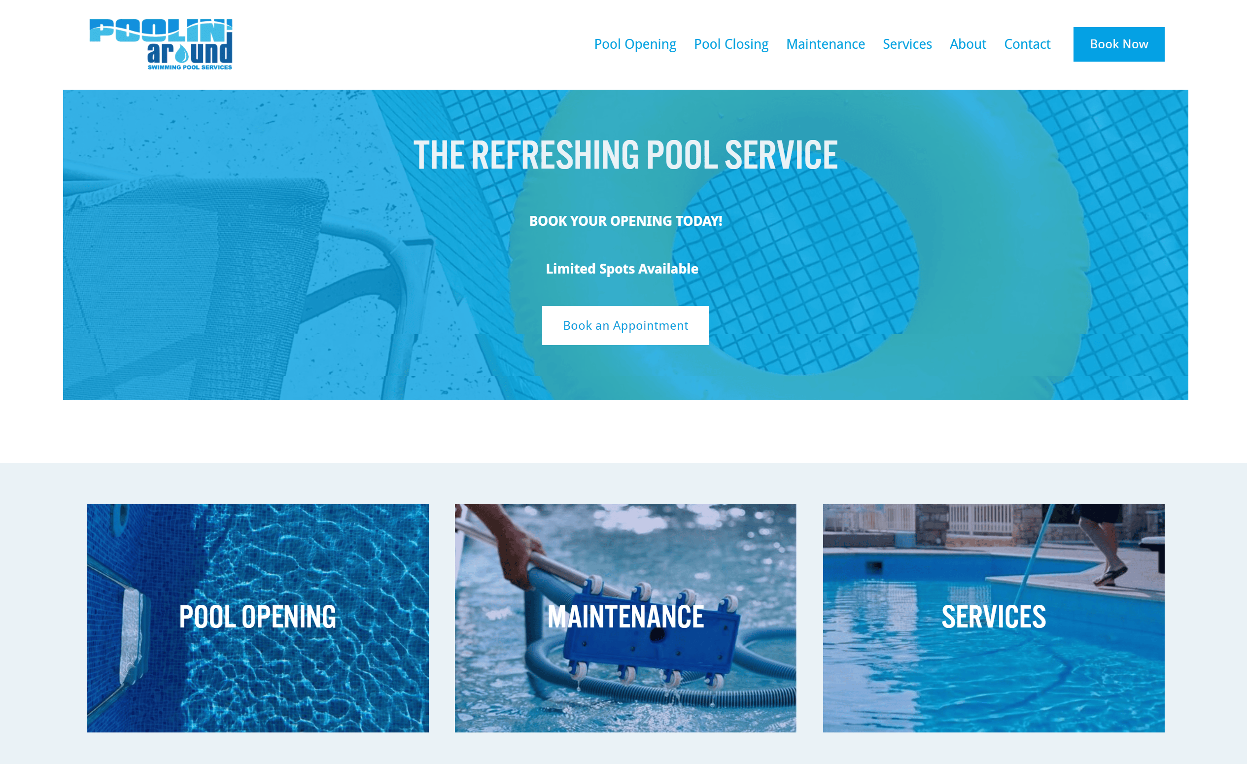 Home page of Poolin' Around.